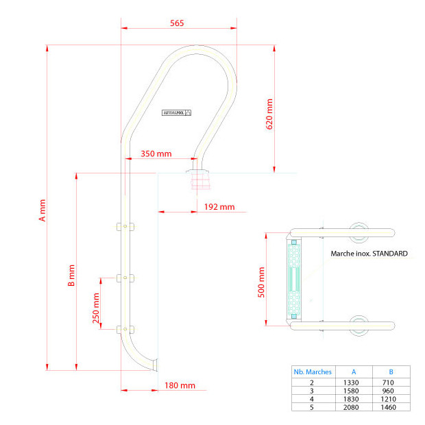 echelle mixte dimensions
