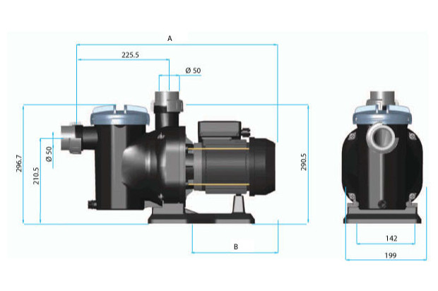 pompe de filtration Sena dimensions