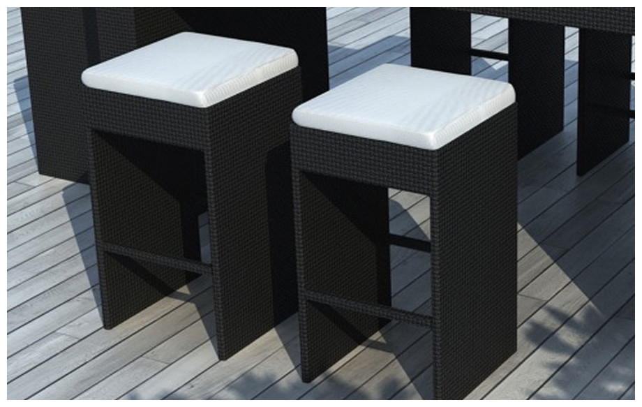 Tabourets de jardin Rhéa noire