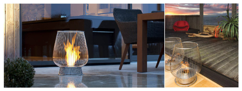 Bulb - cheminée de plein air au bio éthanol - ambiance 2