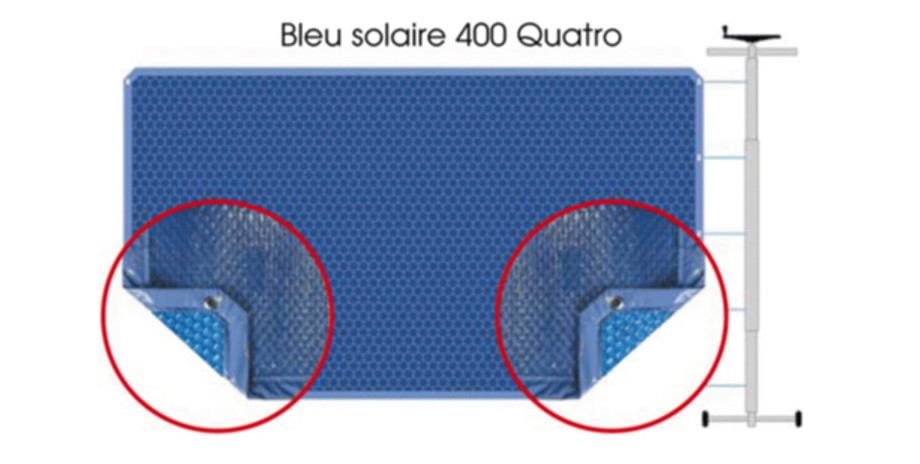 COUVERTURE A BULLES BLEU 400 QUATRO