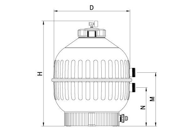 filtre a sable cantabric dimensions