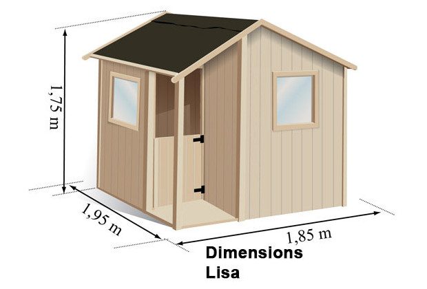descriptif et dimensions maisonnette LISA