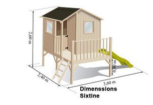dimensions de la maisonnette Sixtine