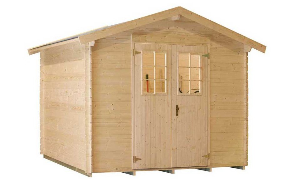 abri de jardin en bois Leman 141 Luoman en situation