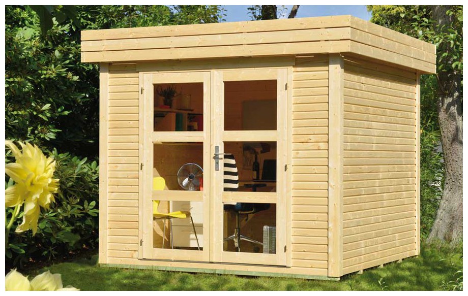 abri en bois de jardin Cherokee Luoman en situation