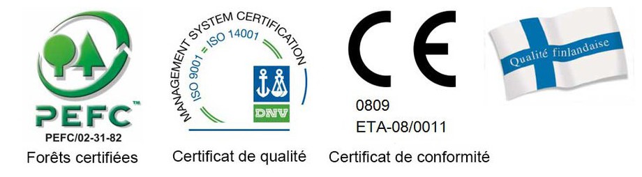 logo qualité des abris en bois Luoman