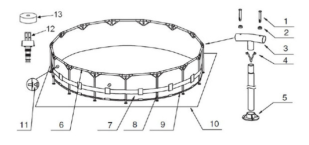 intex metal frame - piscine hors-sol tubulaire