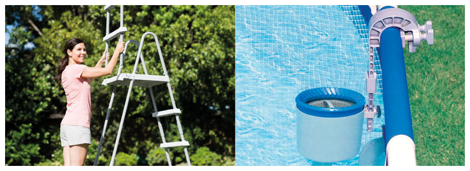 Ultra Silver - Kit piscine tubulaire rectangulaire par Intex