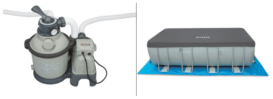 Ultra Silver - Kit piscine tubulaire rectangulaire par Intex