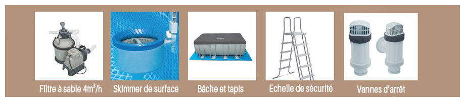 équipement de la piscine hors sol intex ultra silver