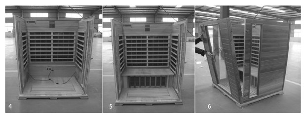 cabine sauna infrarouge cedre rouge - mointage 2