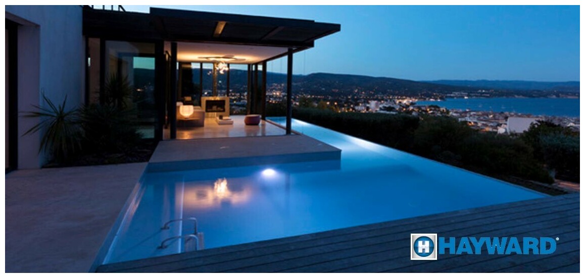 projecteur led pour piscine béton et liner colorlogic par hayward