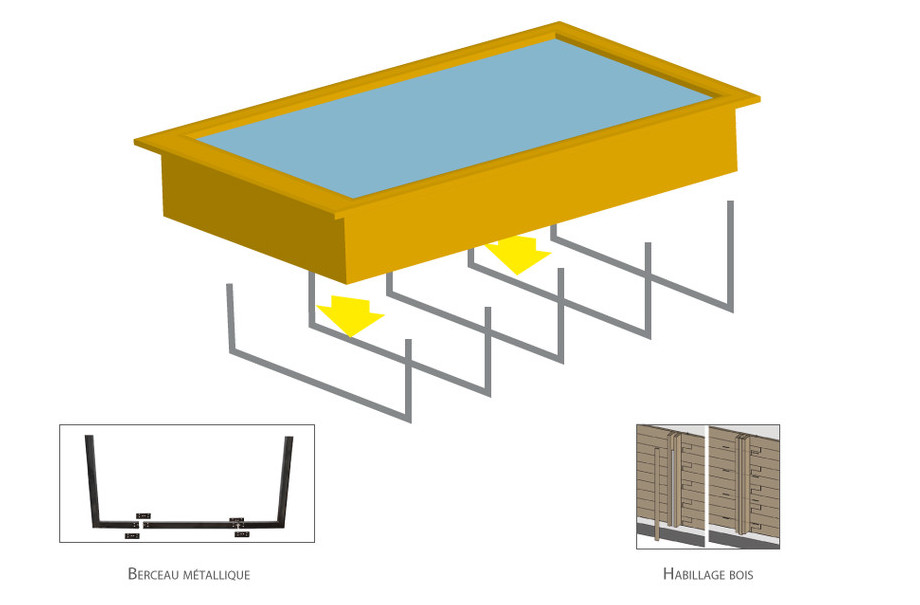 Woodfirst Original Rectangulaire 800 x 400 x 146 cm - la piscine bois rectangulaire en kit tout compris