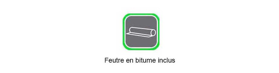 feutre en bitume pour toiture inclus avec le garage Antigua 44 A Lasita Maja en situation