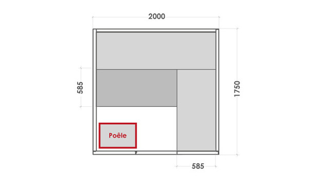 cabine de sauna vapeur eccolo - dimensions