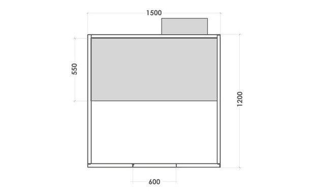 cabine hammam holl's multivap - dimensions