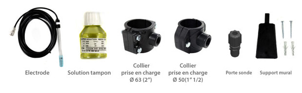 boitier pour régulation chlore par electorlyse -accessoires