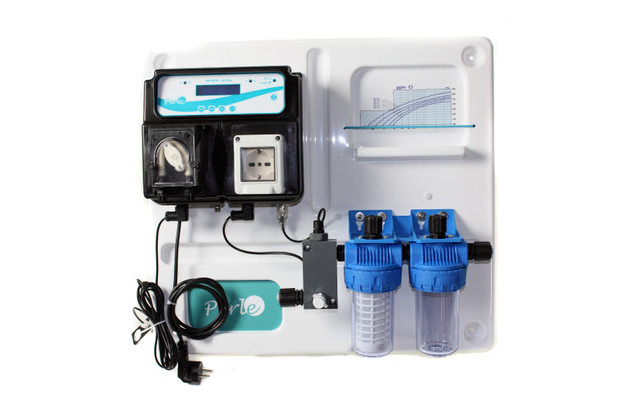 panneau complet dual pH/chlore option electrolyseur système de dosage complet pour piscine