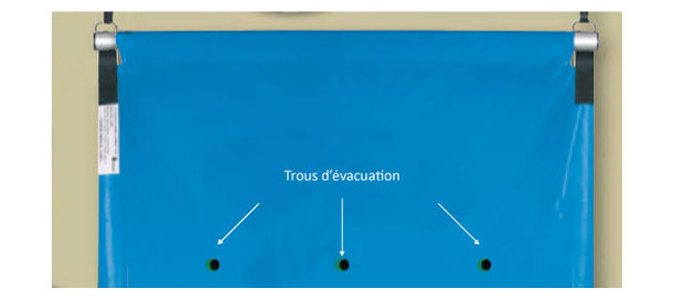 easy top - bache a barre - trous evacuation