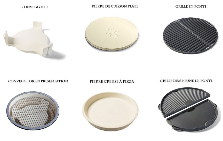 accessoire grille et pierre de cuisson big green egg