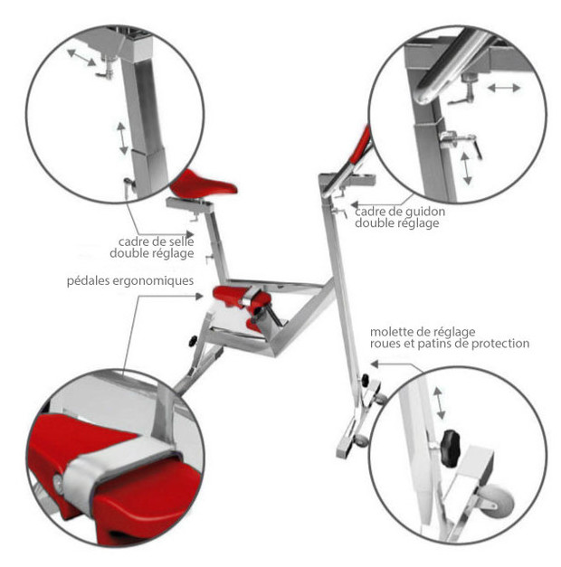 velo de piscine aqua elite 4 - details