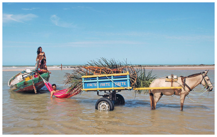 hamac barbados en situation sur charette
