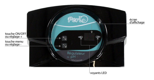 perle - boitier régulation pH auto - zoom ecran
