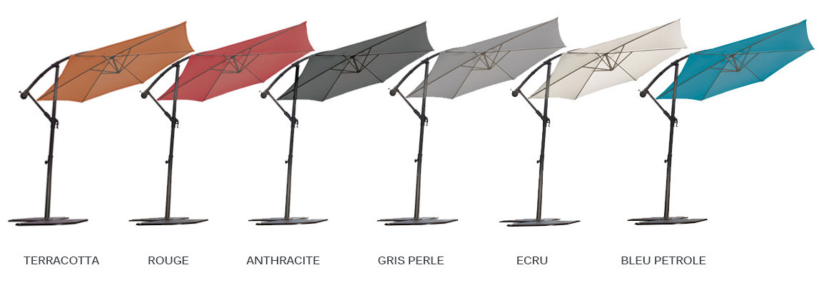 coloris du parasol déporté superking Ø 300