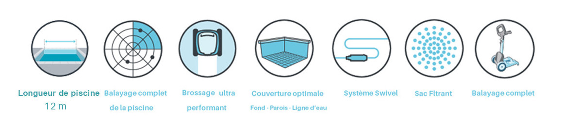 pictogramme du robot de piscine dolphin 2001 vintage