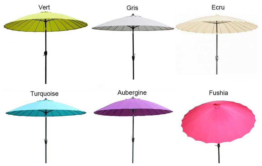 parasol droit mât diamètre 270 cm coloris en situation