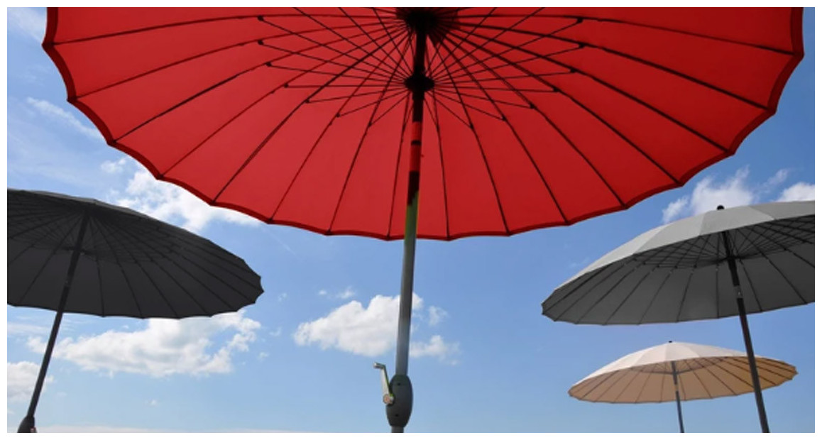 parasol droit rond shangai diamètre 270 en situation