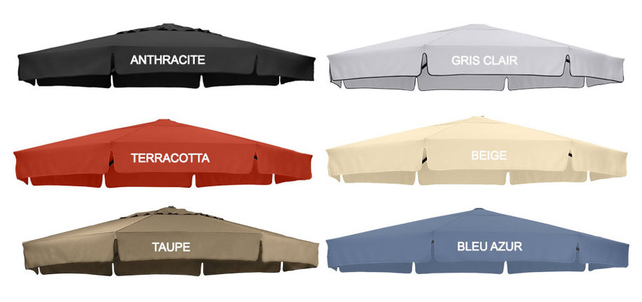 Couleurs disponibles des parasol EASY SUN