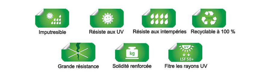 Pictos de qualité parasols EASY SUN
