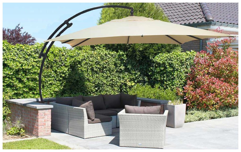 Parasol déporté carré 320 Easy Sun GRIS