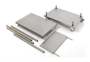 Desserte universelle en kit pour plancha Roller Grill en situation