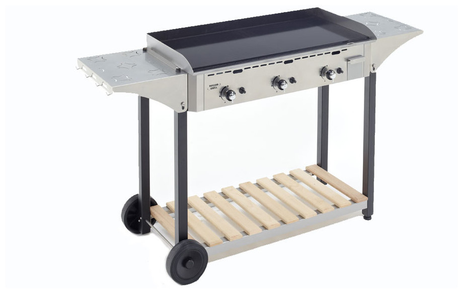 desserte pour plancha Roller Grill PSR 900 GE à gaz en situation