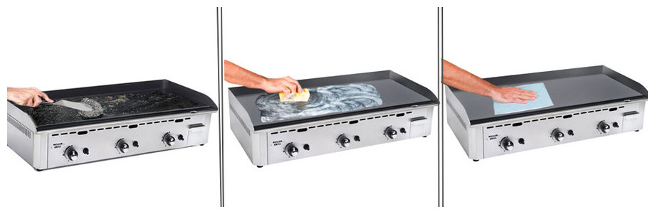 Nettoyage de la plancha 900GE Roller Grill en situation