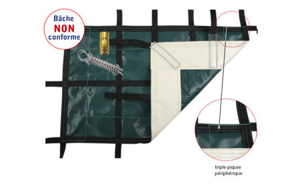 BACHE FILET BLIZZARD SUPER LUXE PITONS ESCAMOTABLES