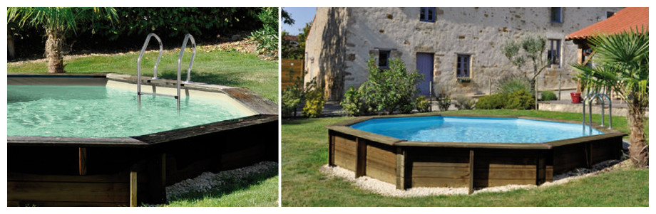 piscine woodfirst original octo 430 - images ambiance