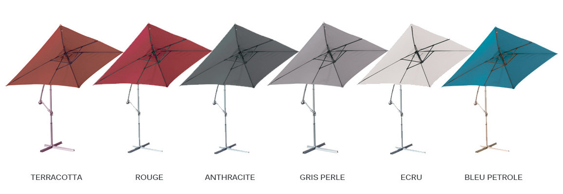 coloris du parasol déporté super king 300 x 200 cm