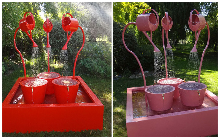 Fontaine de jardin Léopold XXLROSE et rouge