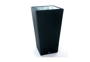 CACHE POT EN RESINE CHOCOLAT