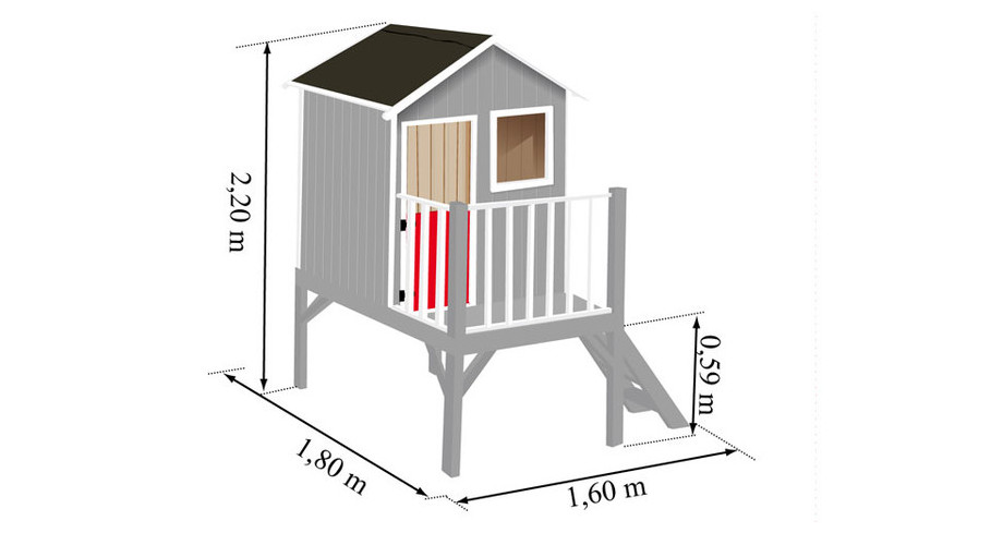 Dimensions de la maisonnette Louise Soulet