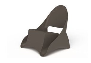 Fauteuil Ondule taupe en sitation