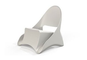 Fauteuil Ondule blanc en situation