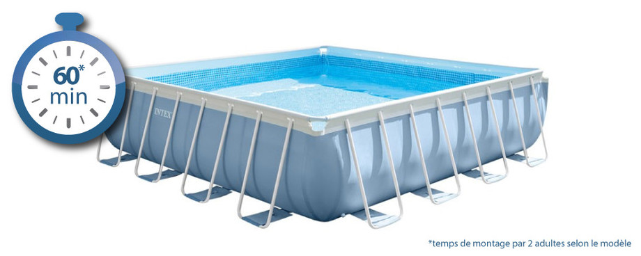 Piscine tubulaire Prism Frame Intex - dimensions