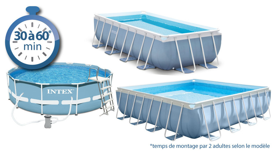Prism Frame par Intex - Piscine tubulaire hors-sol en kit