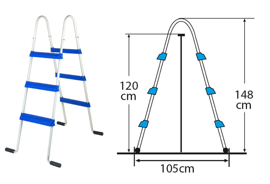 Echelle pour piscine hors-sol Gré hauteur 120 cm