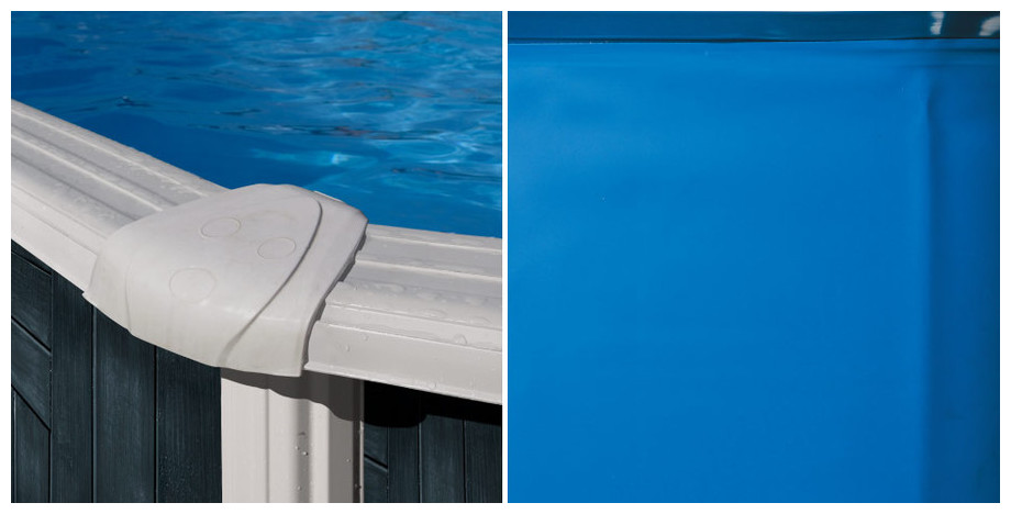 Piscine hors-sol Gré Java aspect rotin - margelle et liner